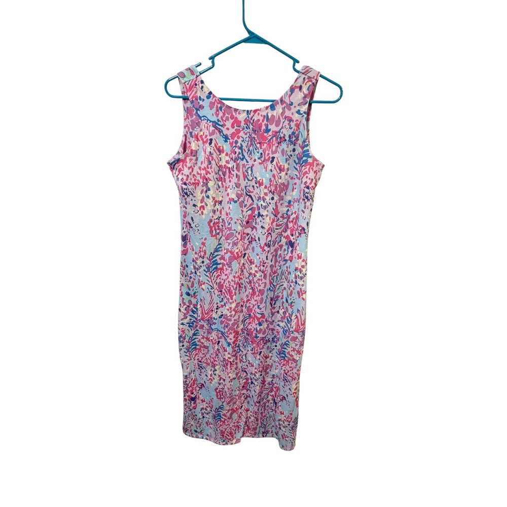 Summer Size Small Pink Blue Floral Sleeveless Maxi Dress